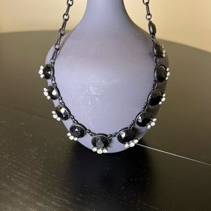 Black Gem Statement Necklace